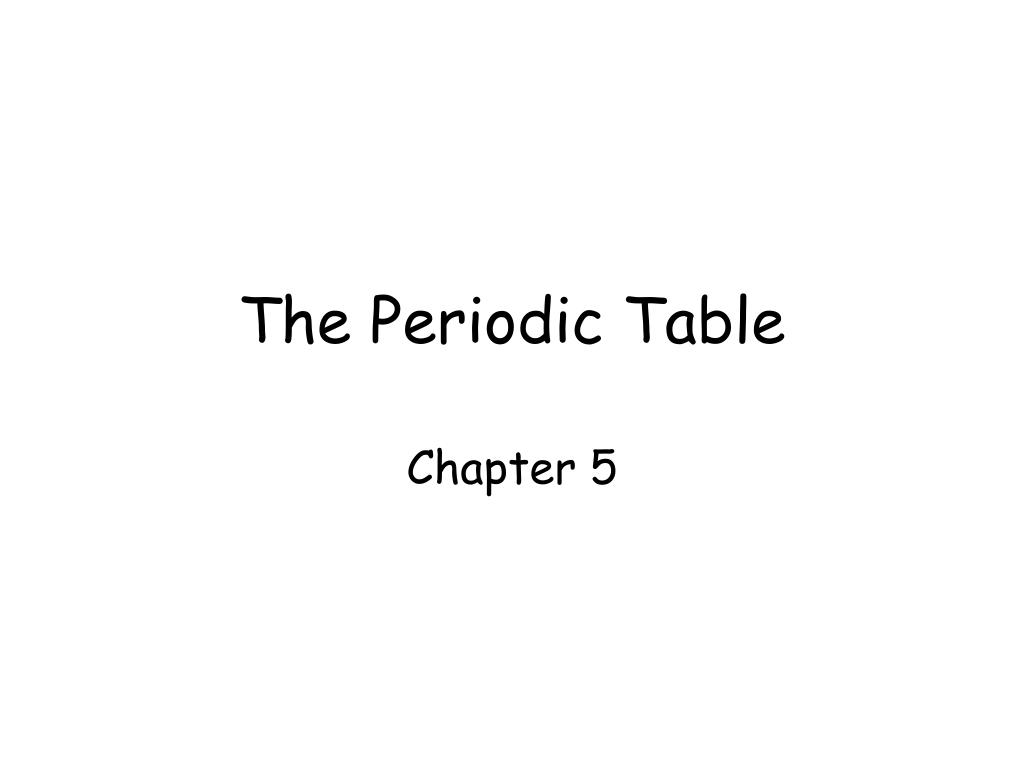 PPT - The Periodic Table PowerPoint Presentation, free download - ID:930335
