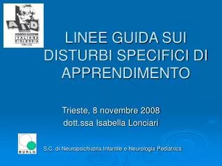 linee guida sui disturbi specifici di apprendimento