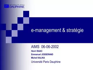 e management strat gie