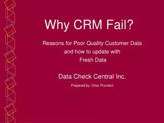 How to get quality customer data for CRM