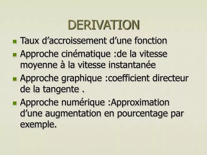 derivation