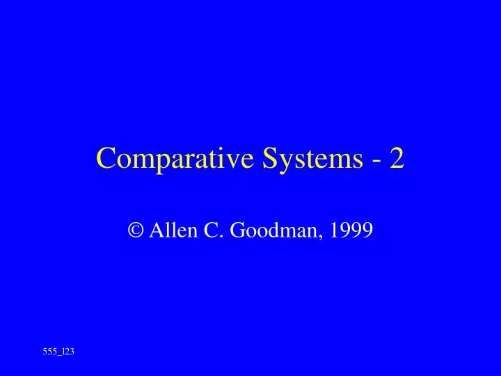 comparative systems 2
