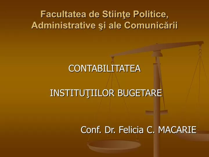 facultatea de stiin e politice administrative i ale comunic rii