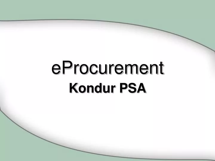 eprocurement