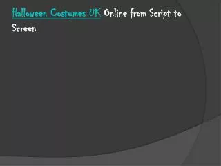 Halloween Costumes UK
