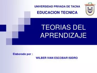 teorias del aprendizaje