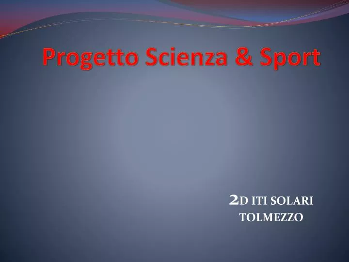 progetto scienza sport