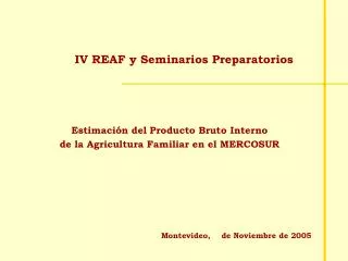 IV REAF y Seminarios Preparatorios