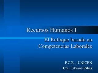 recursos humanos i