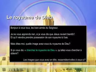 Le royaume de Dieu