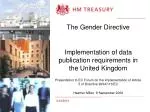 The Gender Directive - slide 1