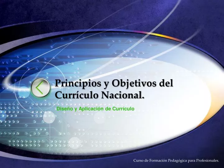 principios y objetivos del curr culo nacional