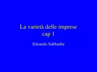 la variet delle imprese cap 1