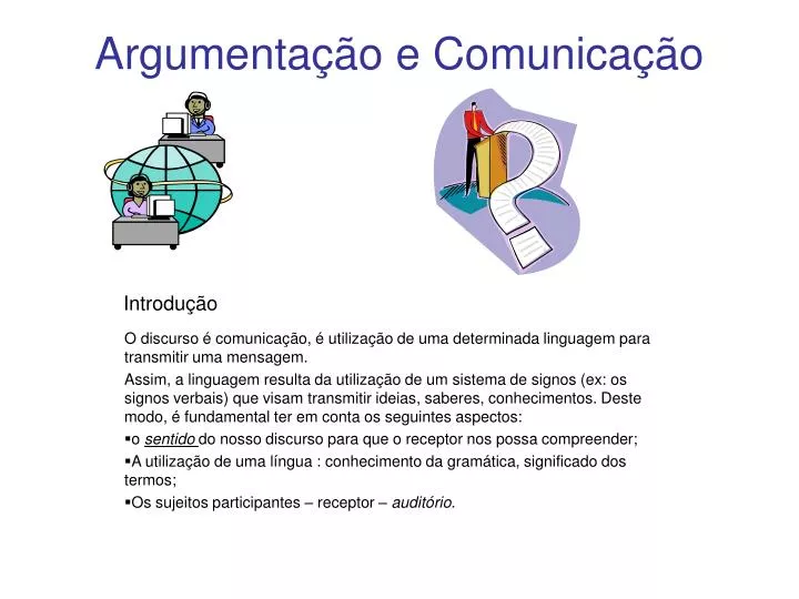 argumenta o e comunica o