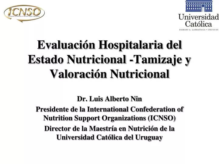 evaluaci n hospitalaria del estado nutricional tamizaje y valoraci n nutricional