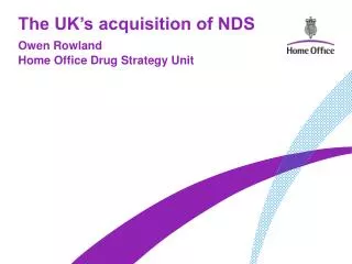 The UK’s acquisition of NDS