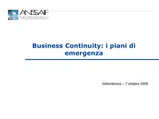 Business Continuity: i piani di emergenza