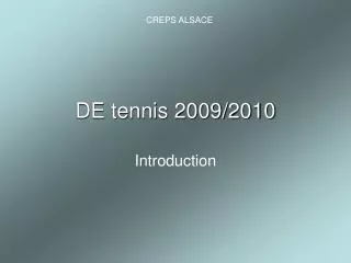 DE Tennis