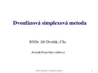 dvouf zov simplexov metoda