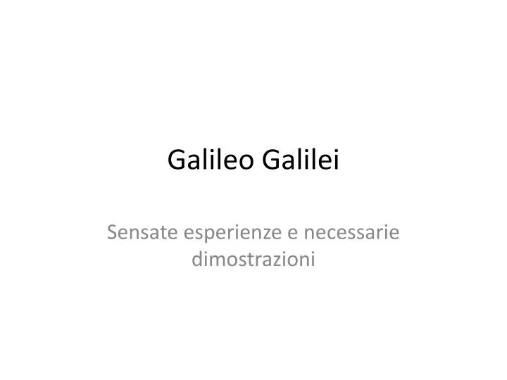 galileo galilei