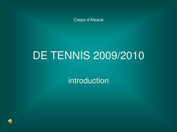 de tennis 2009 2010