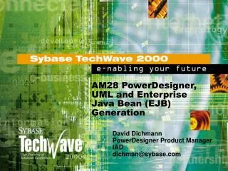 AM28 PowerDesigner, UML and Enterprise Java Bean (EJB) Generation
