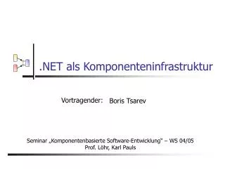 net als komponenteninfrastruktur