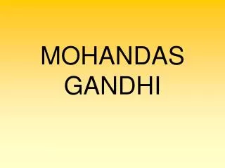 mohandas gandhi