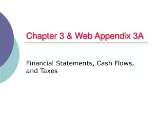 Chapter 3 &amp; Web Appendix 3A