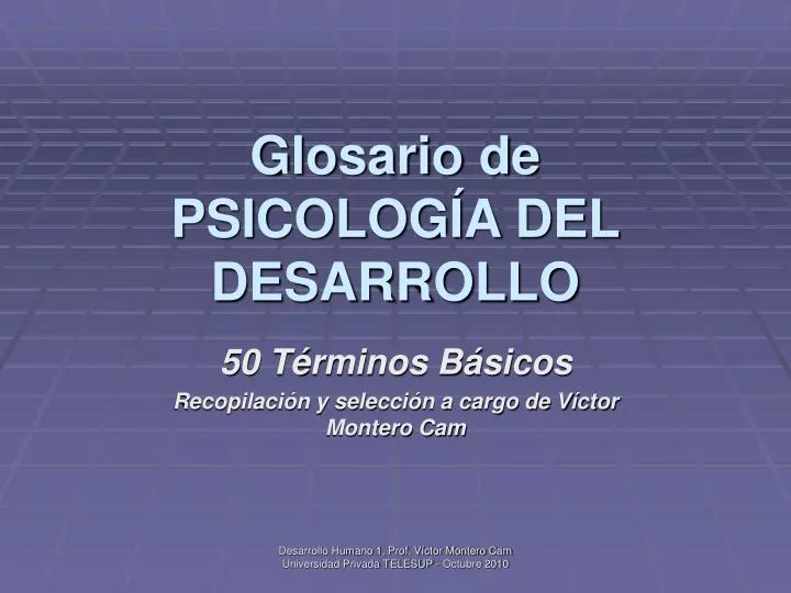 glosario de psicolog a del desarrollo