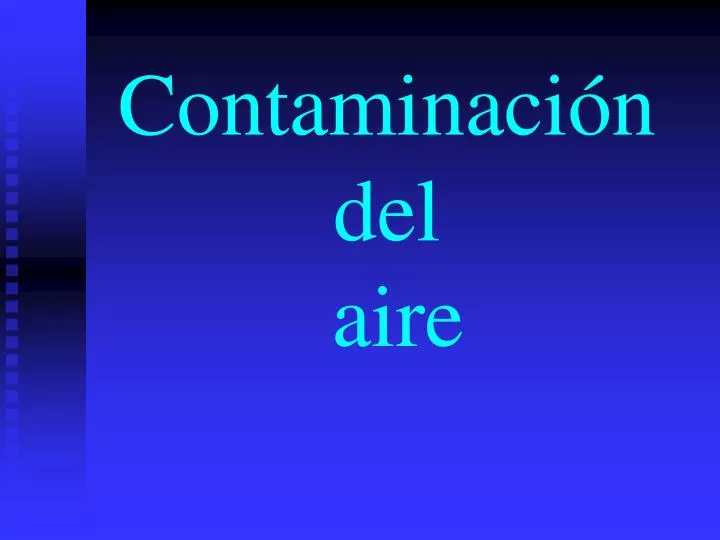 contaminaci n del aire