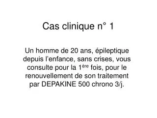 cas clinique n 1