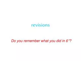 revisions