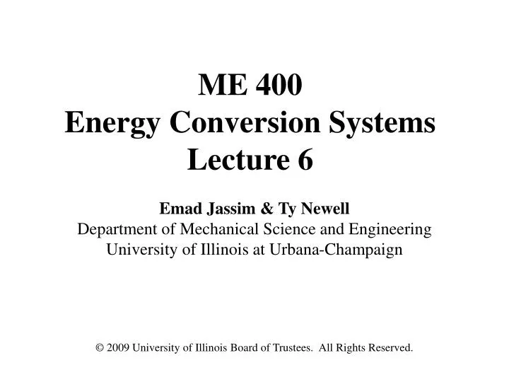 me 400 energy conversion systems lecture 6