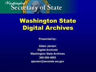 Washington State Digital Archives