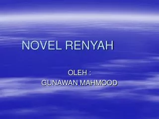 NOVEL RENYAH