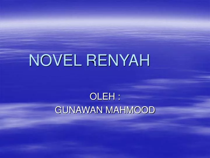 novel renyah