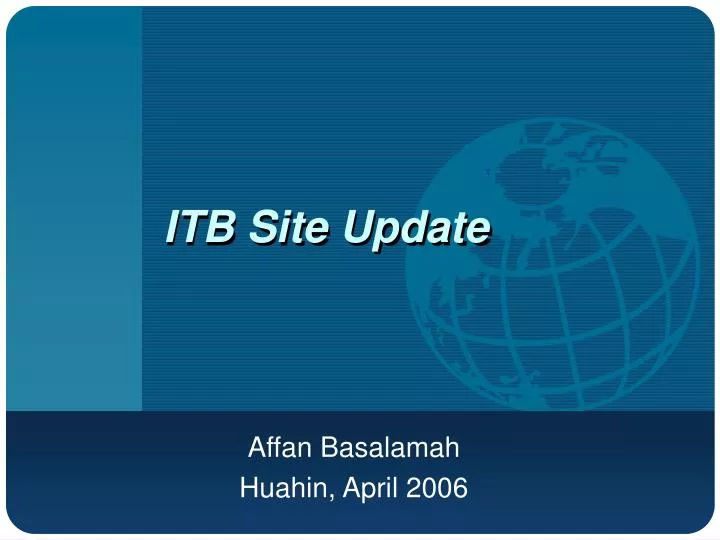 itb site update