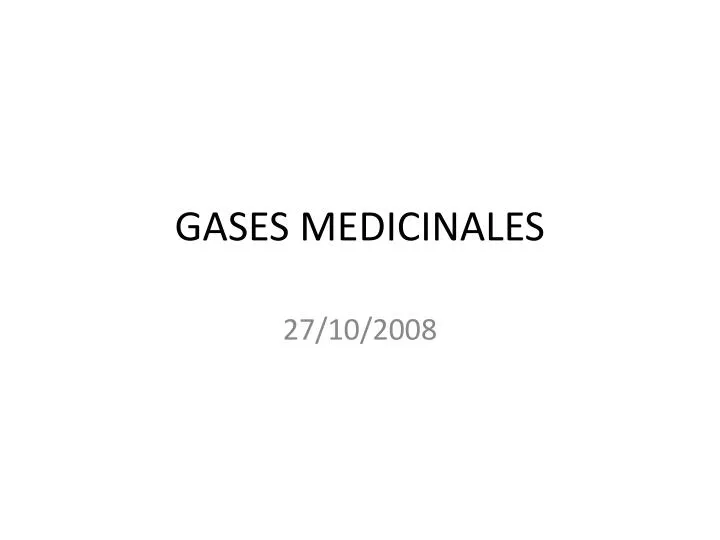 gases medicinales