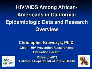 Office of AIDS California Department of Public Health