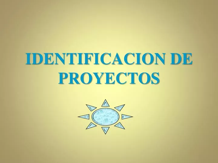 identificacion de proyectos