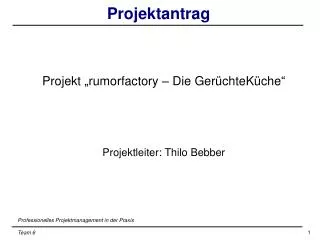 Projektantrag