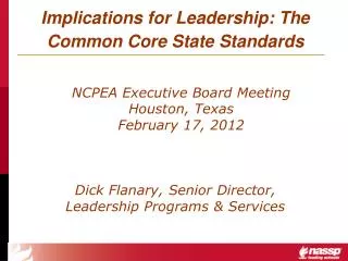 Implications for Leadership: The Common Core State Standards