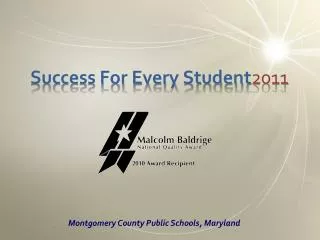 Success For Every Student 2011