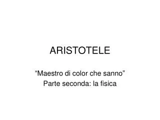 aristotele