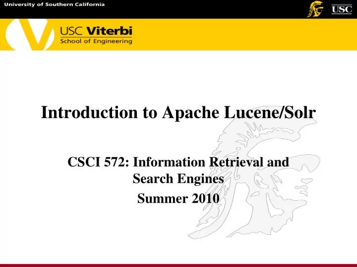 introduction to apache lucene solr