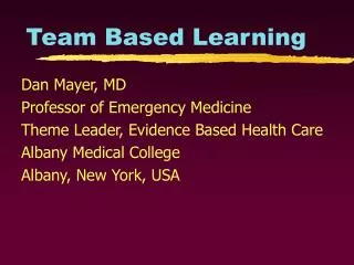 Team Based Learning