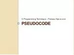 Pseudocode - slide 1
