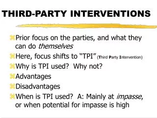 THIRD-PARTY INTERVENTIONS