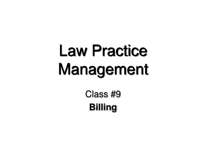 law practice management